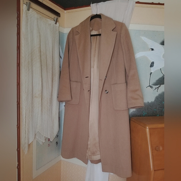 Montello by MacKintosh Beige Wool Coat Size 8 - Picture 1 of 10